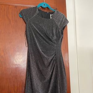 Black and silver sparkle bodycon dress